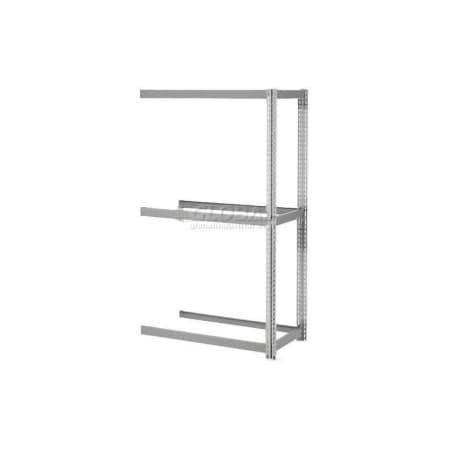 GLOBAL EQUIPMENT Expandable Add-On Rack 96"W x 36"D x 84"H With 3 Levels No Deck 800 Lb Cap Per Level - Gray 785533GY